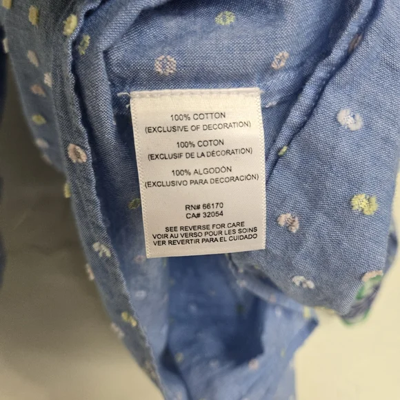 Anthro Verb by Pallavi Embroidered Swiss Dot Boho Blue Top - Picture 12 of 13